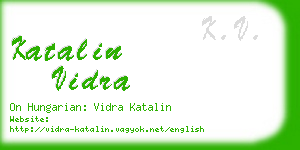 katalin vidra business card